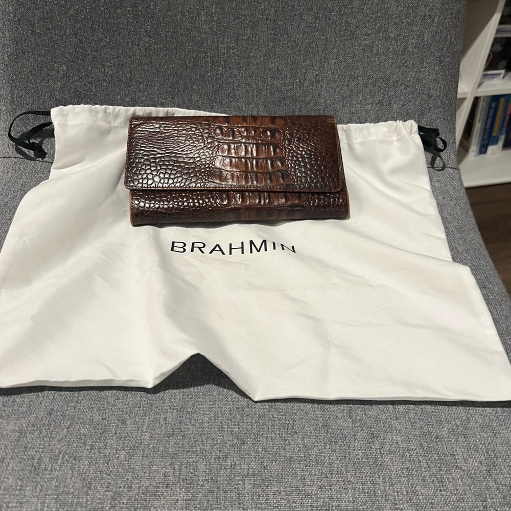 Brahmin Crocodile Leather Wallet